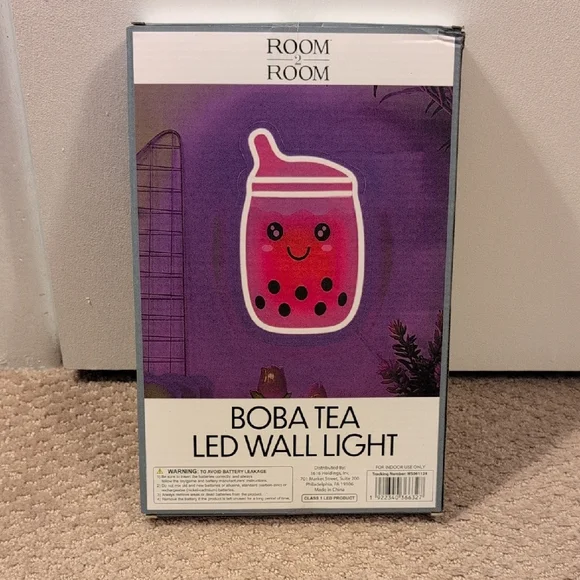 Room 2 Room Boba Tea LED Wall Light NIB - Picture 3 of 5